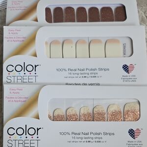Color Street Nail Strips - Sparkling Gold and Neutral Tones